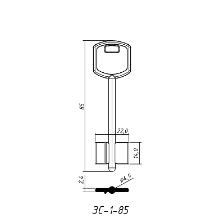 ЗЕНИТ-1 (85x14.0х22.0х2.4мм)(4.9мм) (ЗС-1-85) ЗЕНИТ  РФ