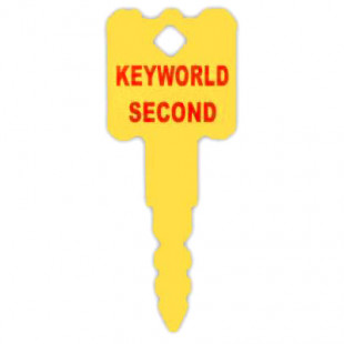 Ключ рекламный желтый KeyWorld  Китай