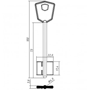 КРИТ-1 (100/73x17.4х22.0х3.6мм)(4.9мм) (КРИТ-М) КРИТ  РФ