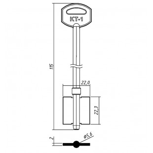 КТ-1 (115x22.3х22.0х2.0мм)(5,6мм) КТ  РФ