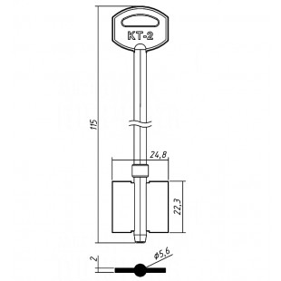 КТ-2 (115x22.3х24.8х2.0мм)(5,6мм) КТ  РФ