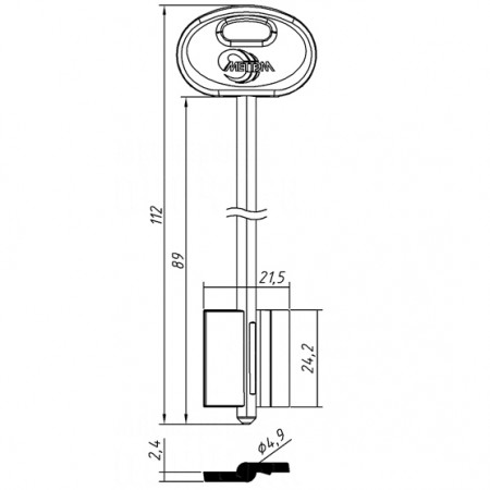 МЕТТЭМ-22ПЛ (112/89x24.2х21.5х2.4мм)(4.9мм) МЕТТЭМ  РФ