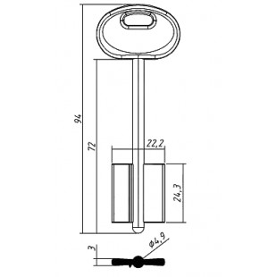 МТР-03ПЛ (94/72x24.3x22.2х3.0мм)(4.9мм) (МТР-11ПЛ)(MT3PG) MOTTURA  РФ