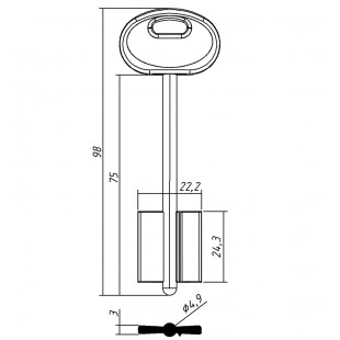 МТР-08ПЛ (98/75x24.3x22.2х3мм)(4.9мм) (MT8PG) MOTTURA  РФ