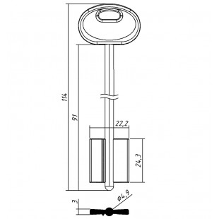 МТР-10ПЛ (114/91x24.3х22.2х3мм)(4.9мм) (MT10PG) MOTTURA  РФ