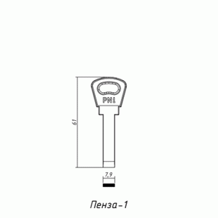 ПЕНЗА-1 (61х7.9х2.4мм) (PEN2) ПЕНЗА  РФ