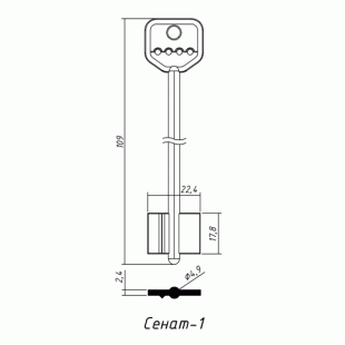 СЕНАТ-01 (109x17.8х22.4х2.4мм)(4.9мм) (Соболь) СЕНАТ  РФ