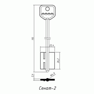 СЕНАТ-02 (115x26.2х22.4х2.4)(4.9мм) (5CTA1) СЕНАТ  РФ