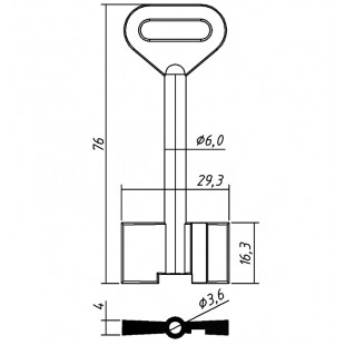 ТИНГА Сейф (76x16.3х29.3х4.0мм)(6.0х3.6мм) (DUP1G) DUPLEX ТИНГА  РФ